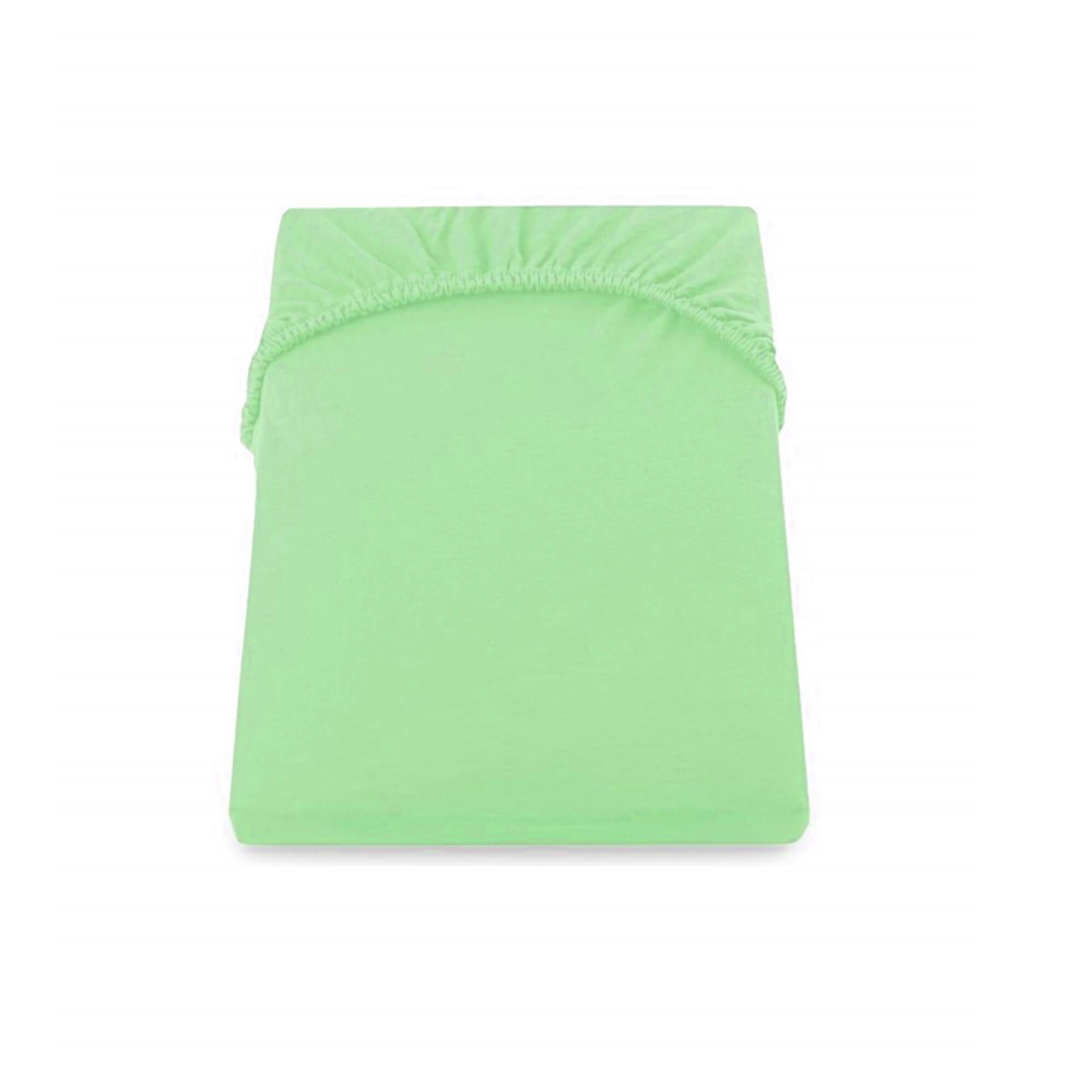 Cearceaf de pat cu elastic Mally Home Yuny , 160 x 200 + 25 cm, Bumbac, Verde